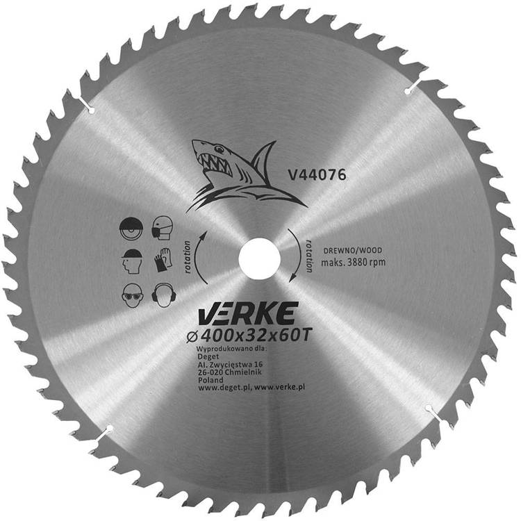 Verke V44076 Tarcza widiowa 400mm 60T 32mm