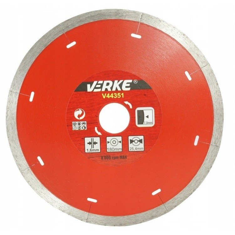 Verke V44351 Tarcza diamentowa do płytek 180 mm