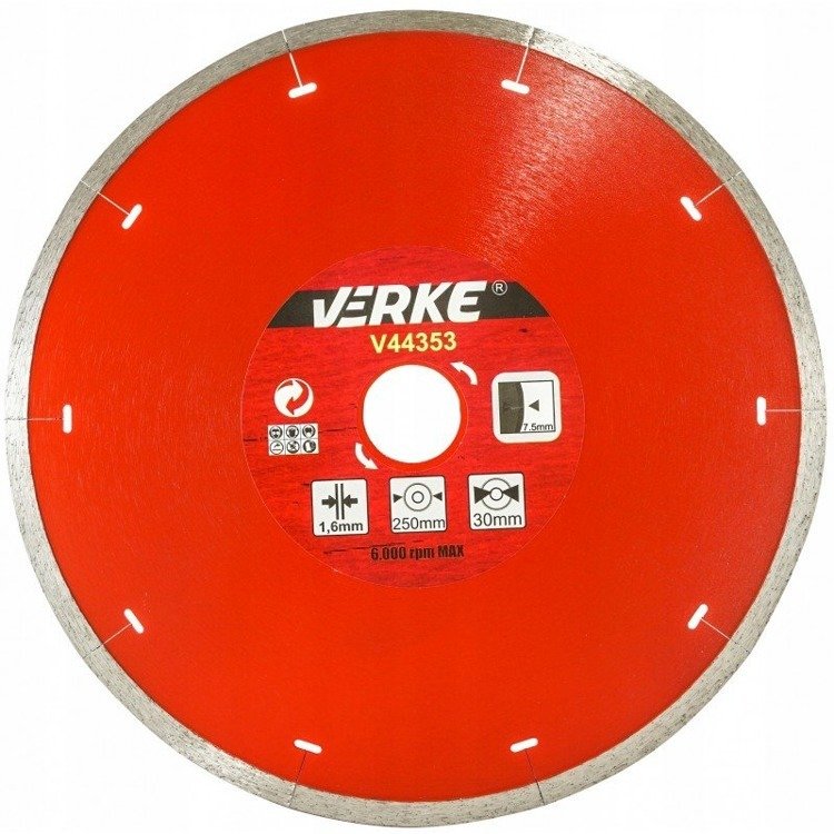 Verke V44353 Tarcza diamentowa do płytek 250 mm