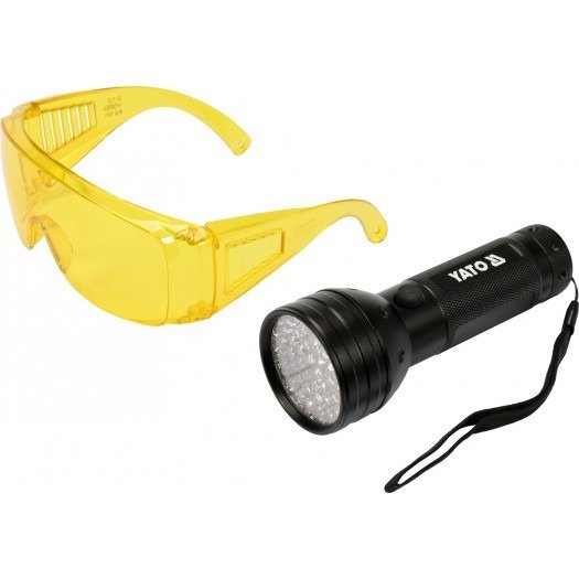 YATO YT-08581 ZESTAW LATARKA UV 51 LED I OKULARY