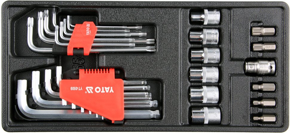 YATO YT-55451 WKŁAD KLUCZE HEX, TORX, NASADKI 31CZ