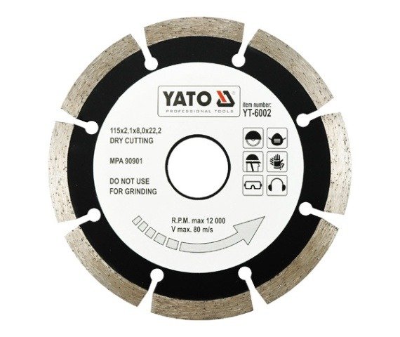 YATO YT-6002 TARCZA DIAMENTOWA, SEGMENTOWA 115 MM