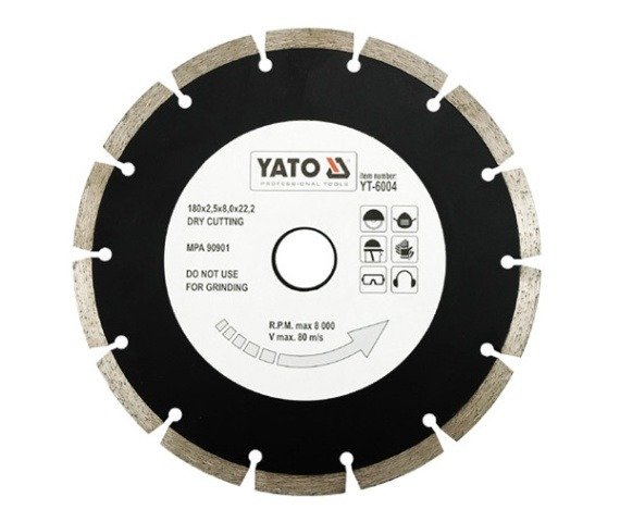 YATO YT-6004 TARCZA DIAMENTOWA, SEGMENTOWA HS180MM