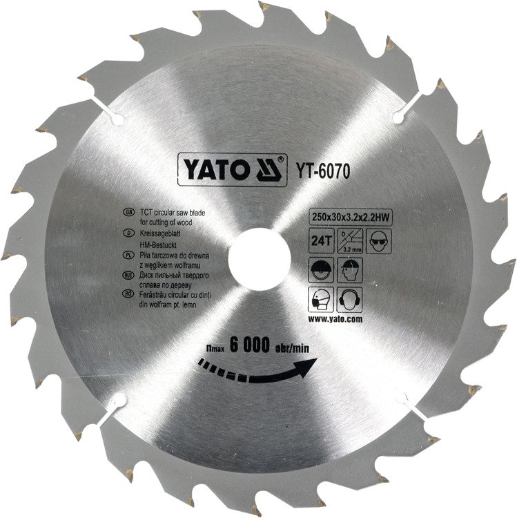 YATO YT-6070 PIŁA TARCZOWA 250X30MM Z 24