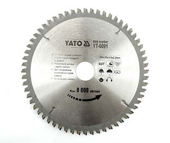 YATO YT-6091 PIŁA TARCZOWA DO ALUMIN 200X30MM Z60