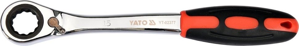 Yato YT-02377 Klucz oczkowy odgięty grzechotk 15mm