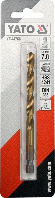 Yato YT-44766 Wiertło do metalu HSS-TIN 7,0mm HEX