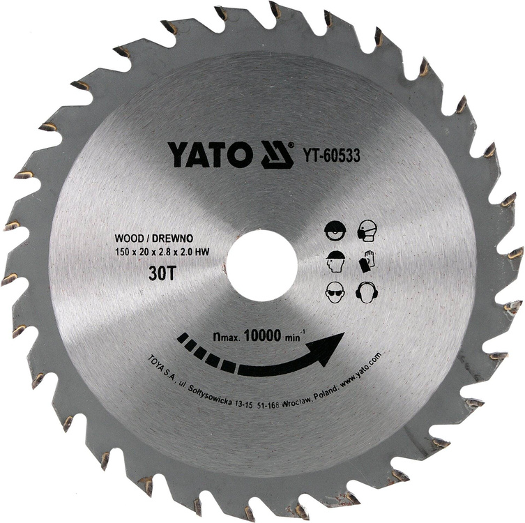 Yato YT-60533 Tarcza widiowa do drewna 150x30Tx20