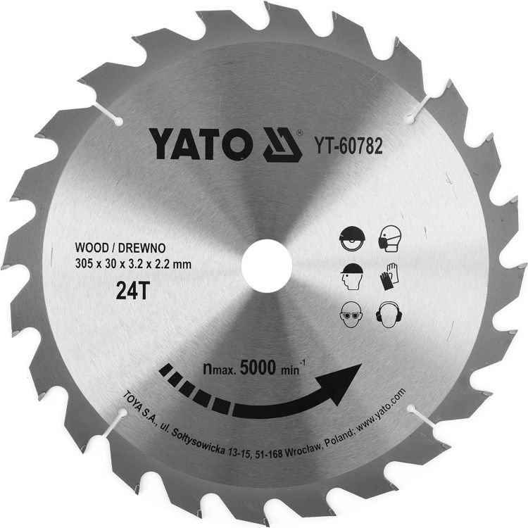Yato YT-60782 Tarcza widiowa do drewna 305 mm 24 T