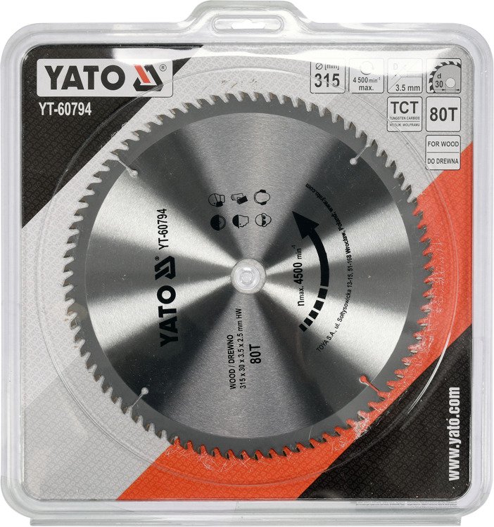 Yato YT-60794 Tarcza widiowa 315x80x30mm