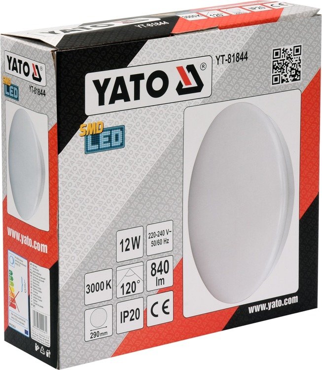 Yato YT-81844 Lampa ścienna LED 12W okrągła 3000K