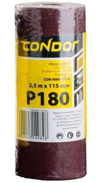 Condor CON-RMA-1118 Papier ścierny 2,5m 115mm P180