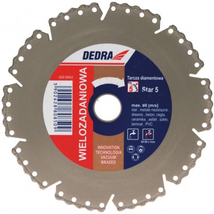 Dedra H1082 Tarcza segment Five Star 115/22,2mm