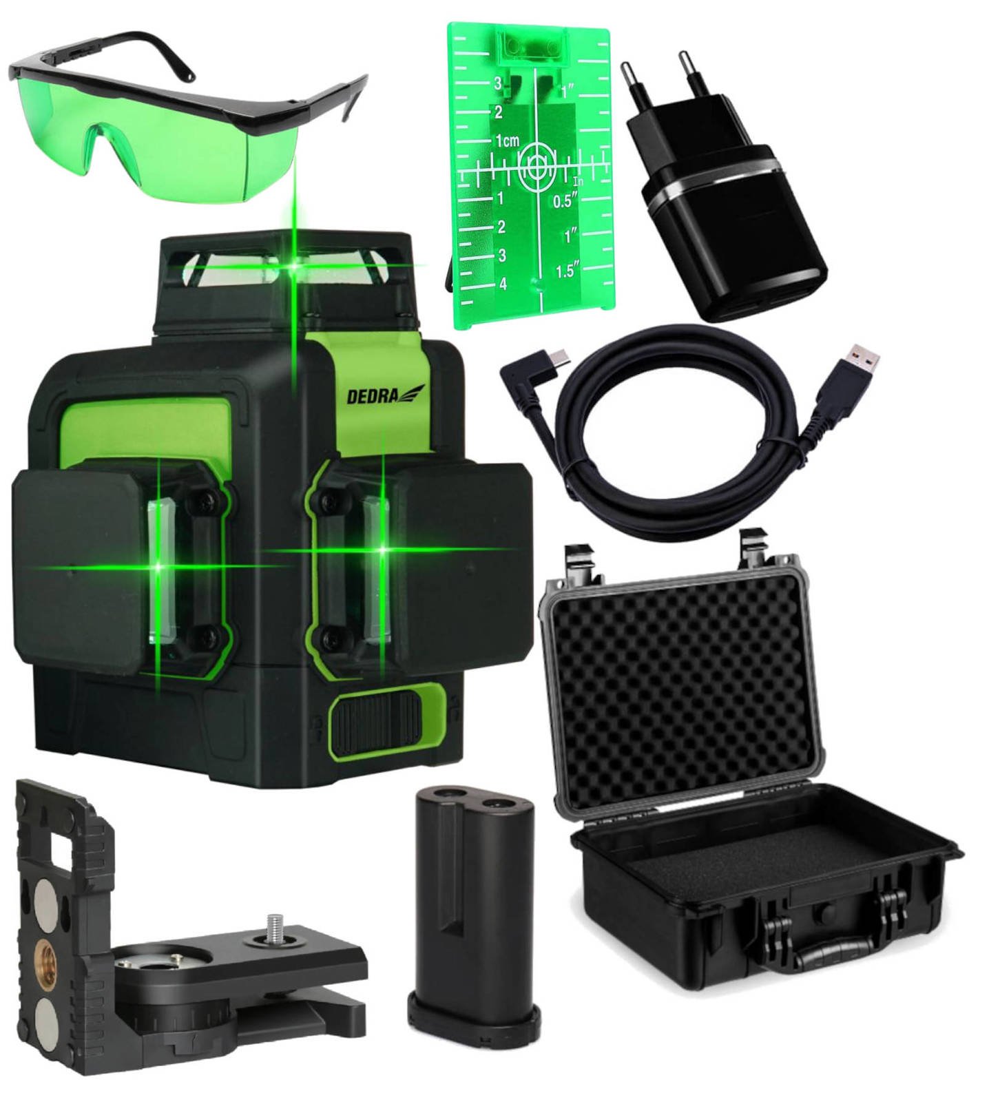 Dedra MC0904 Multilaser 3D poziomica laser zielony