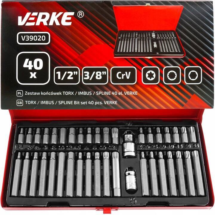 Deget V39020 Zestaw końcówek imbus torx spline 40