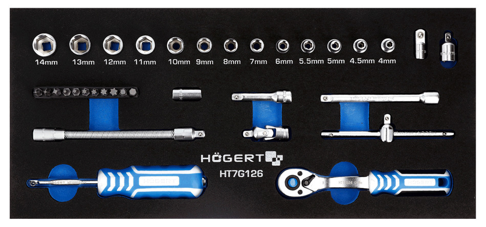 HOGERT Wkład HT7G126 Zest. narzędzi z grzechotką