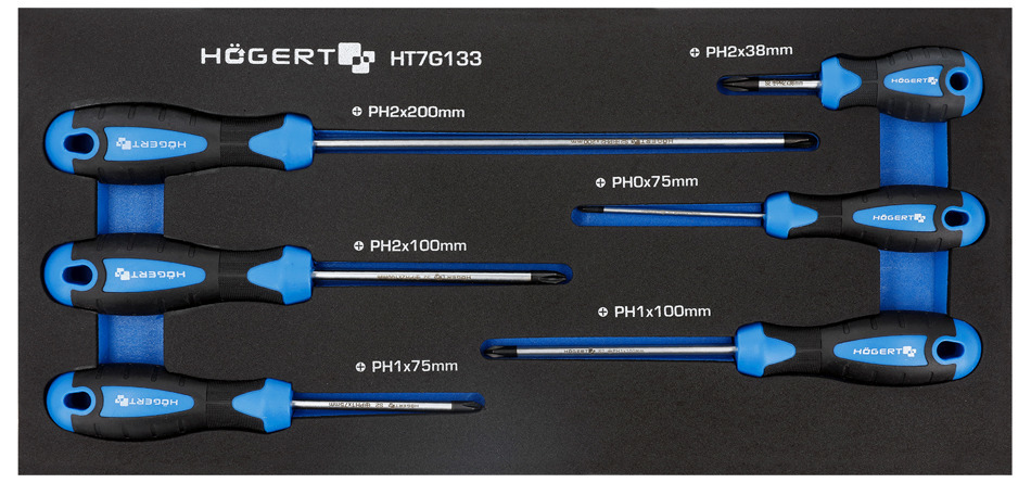 HOGERT Wkład HT7G133 Zestaw wkrętaków PH 6szt