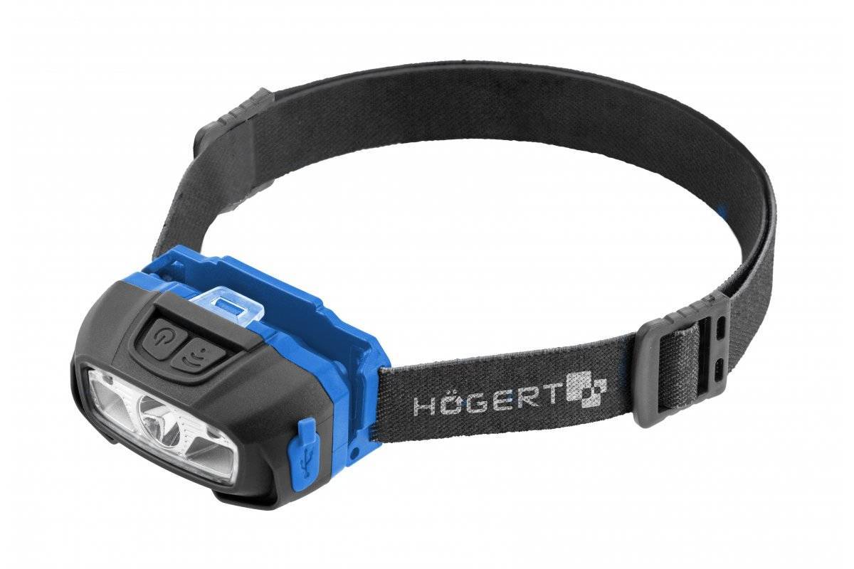 Hogert HT1E421 Lampa czołowa LED USB czujnik ruchu