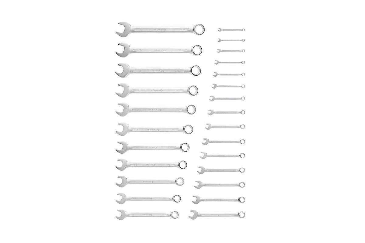 Hogert HT1W496 Klucze płasko-oczkowe 26 szt 6-32mm