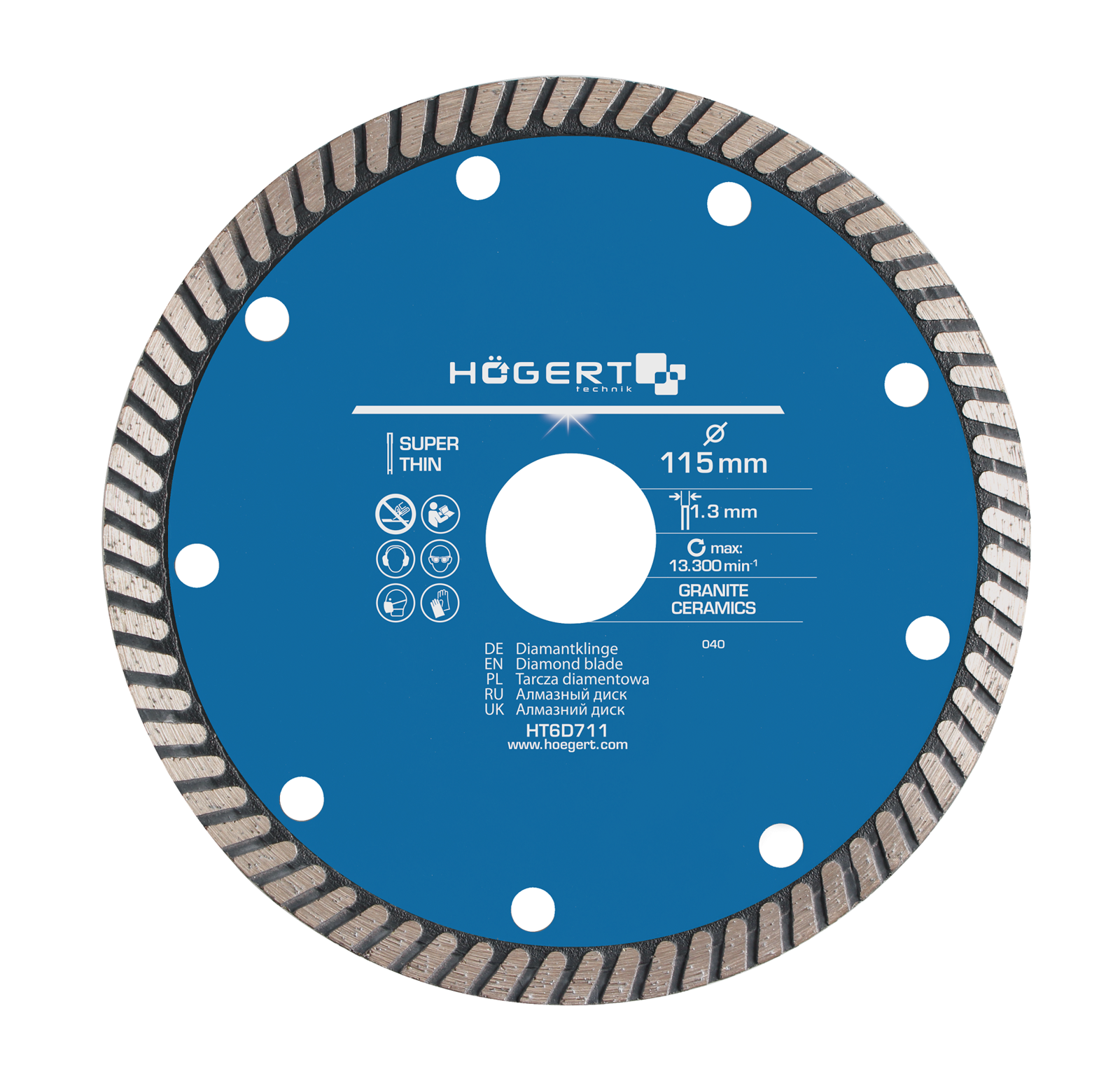 Hogert HT6D711 Tarcza diamentowa 115 mm turbo