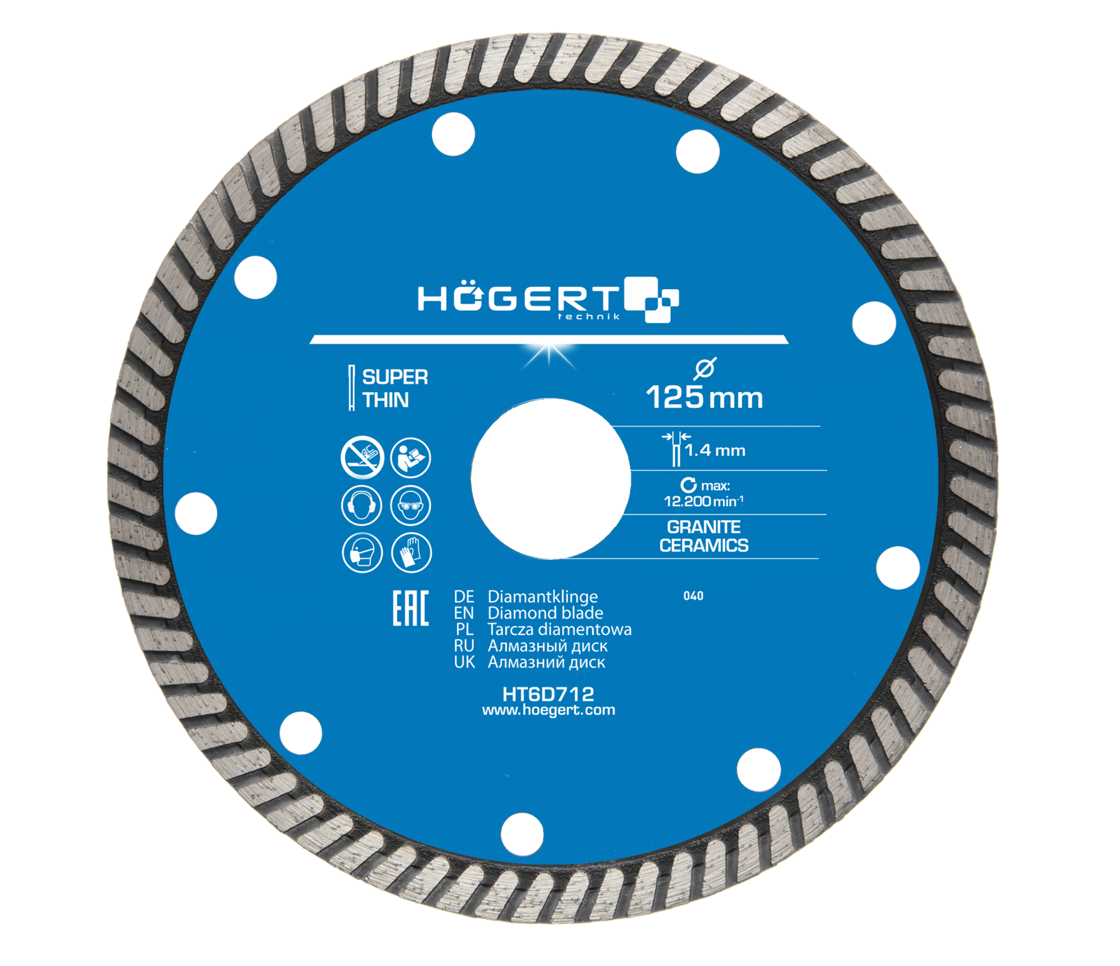 Hogert HT6D712 Tarcza diamentowa 125 mm turbo