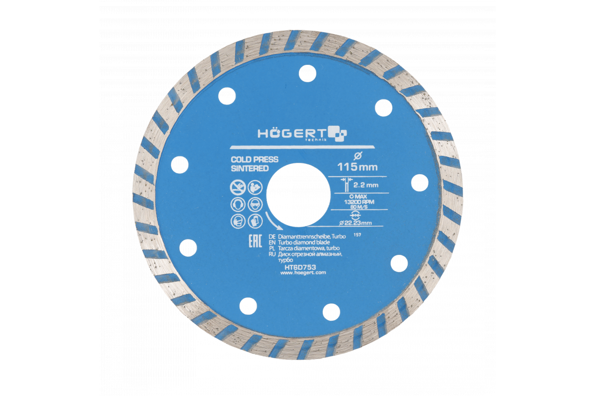 Hogert HT6D753 Tarcza turbo diamentowa 115 mm