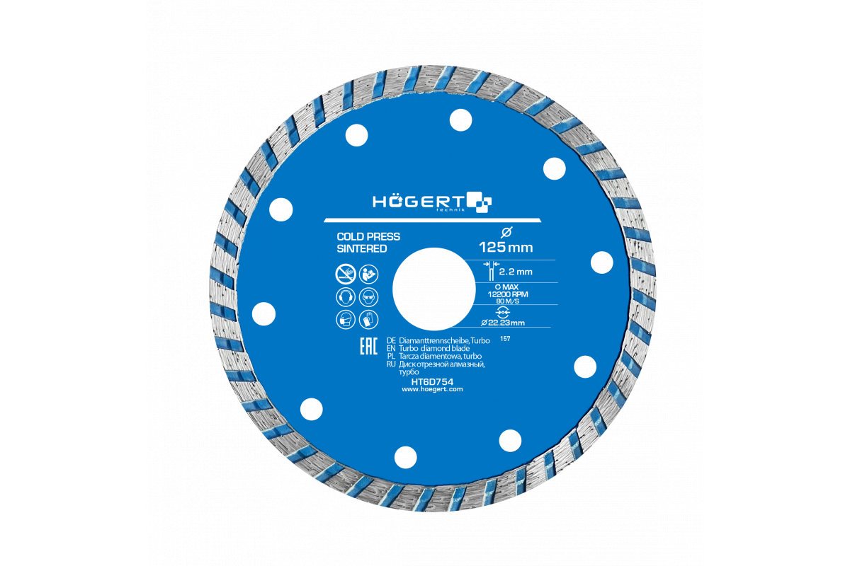 Hogert HT6D754 Tarcza turbo diamentowa 125 mm