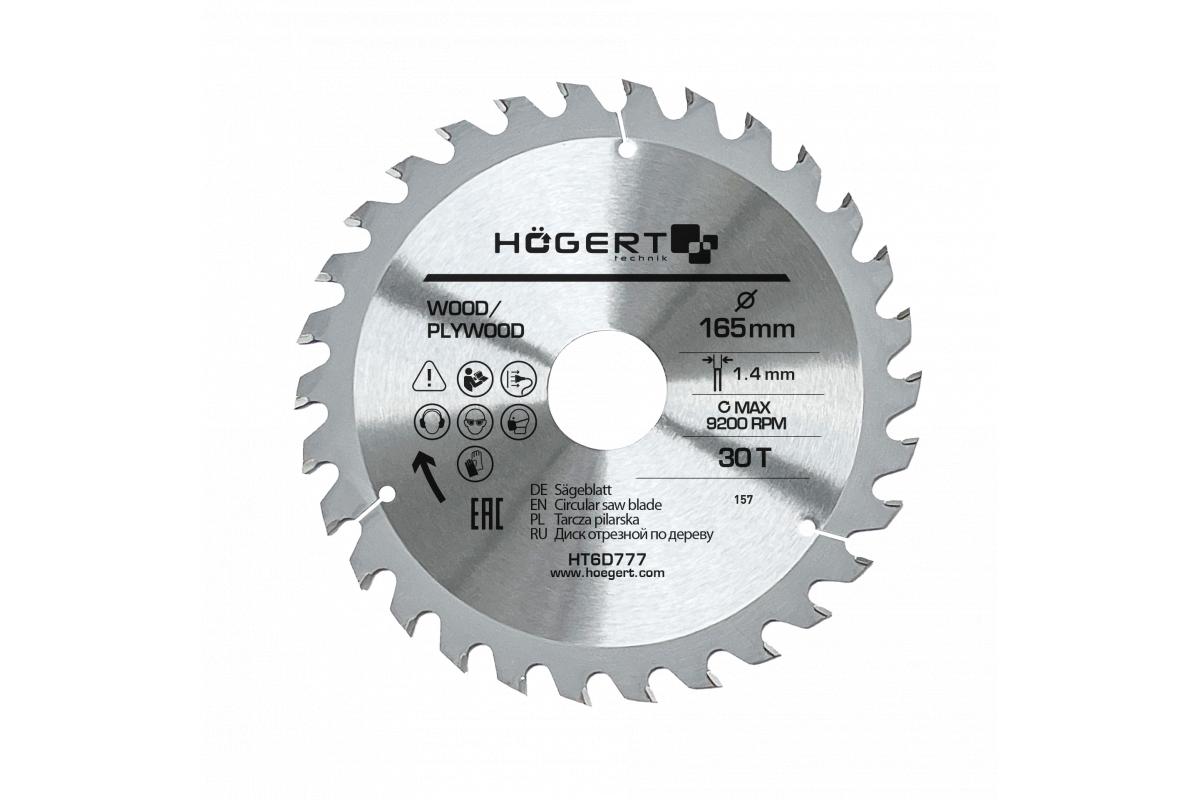 Hogert HT6D777 Tarcza pilarska widiowa 165x30Tx30 