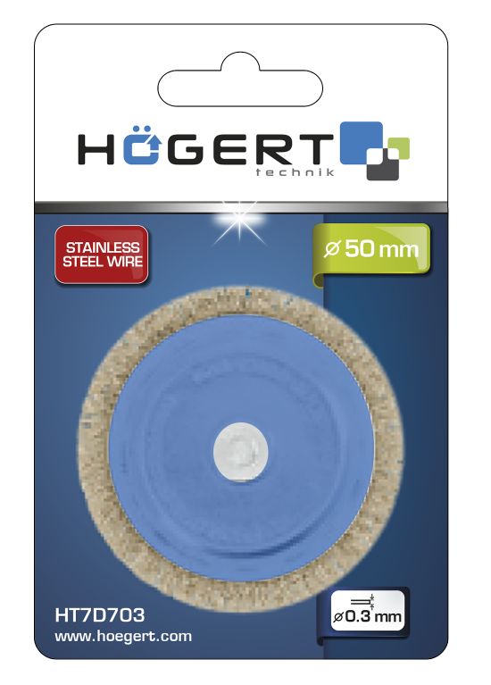 Hogert HT7D703 Szczotka czołowa z trzpieniem 50 mm