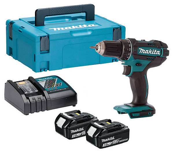 Makita DDF482RFJ Wiertarko-Wkrętarka 18V; 2x3Ah