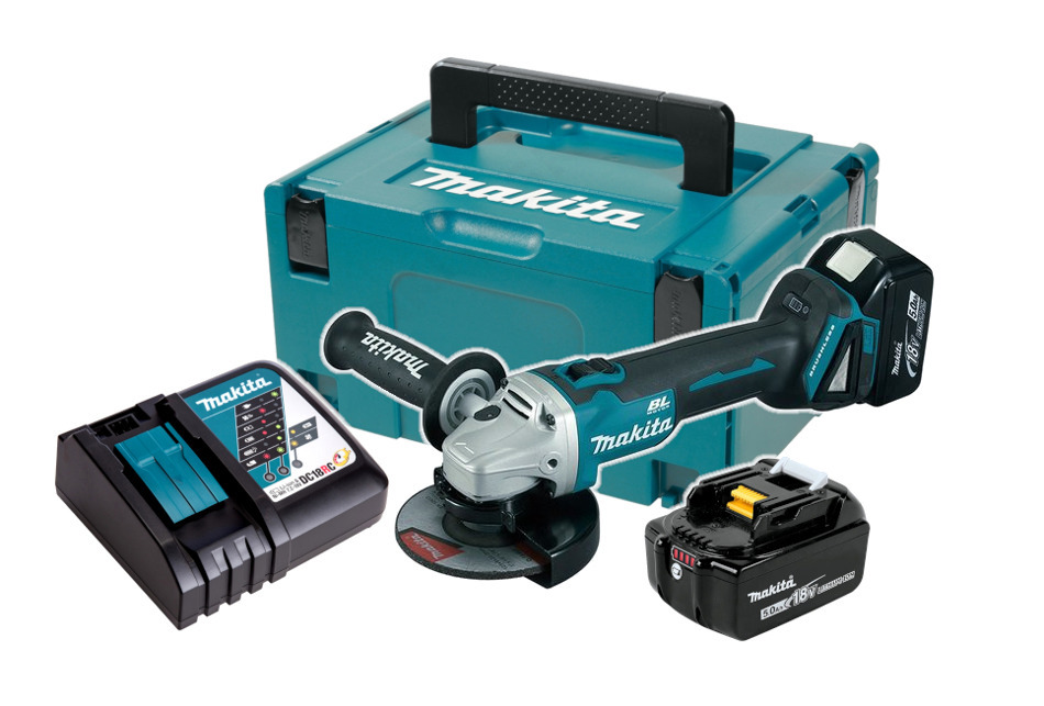 Makita DGA504RTJ Szlifierka kątowa 18V 2aku. 5,0Ah