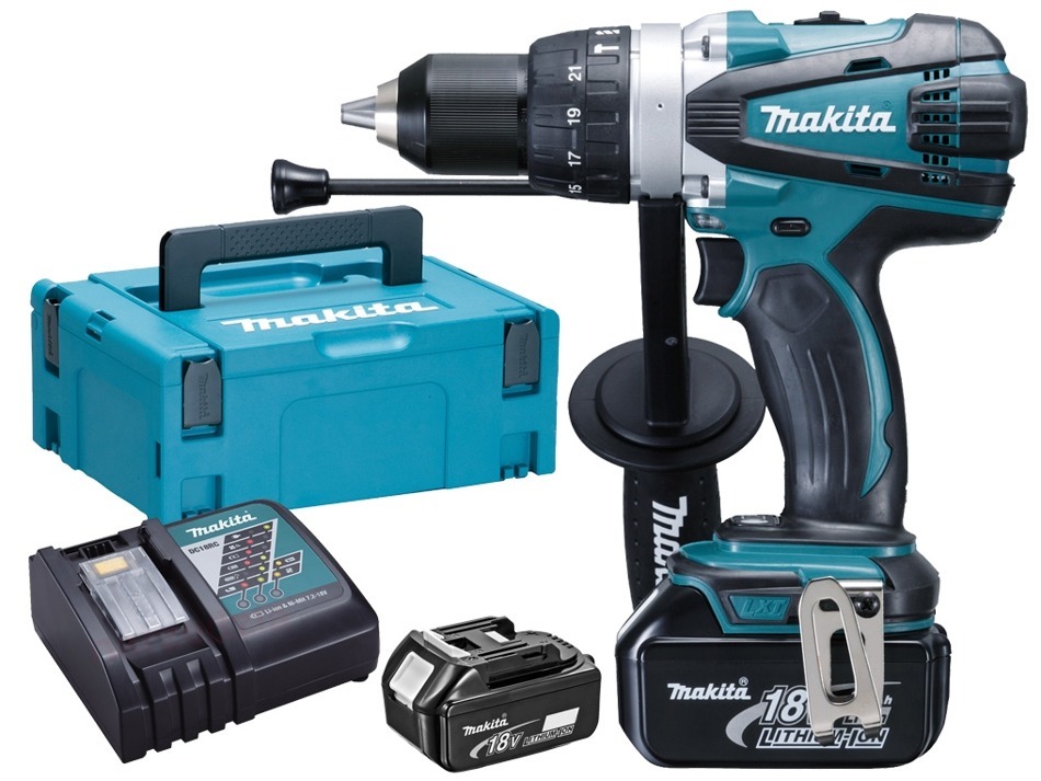 Makita DHP458RTJ Wiertarko-wkrętarka udar 91Nm 18V