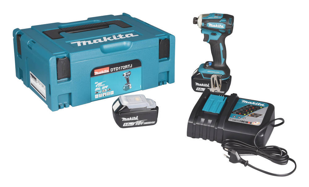 Makita DTD172RTJ Wkrętarka udarowa aku 18V LXT