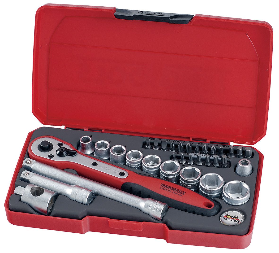 Teng Tools T3834 Zestaw kluczy nasadowych 3/8 34el