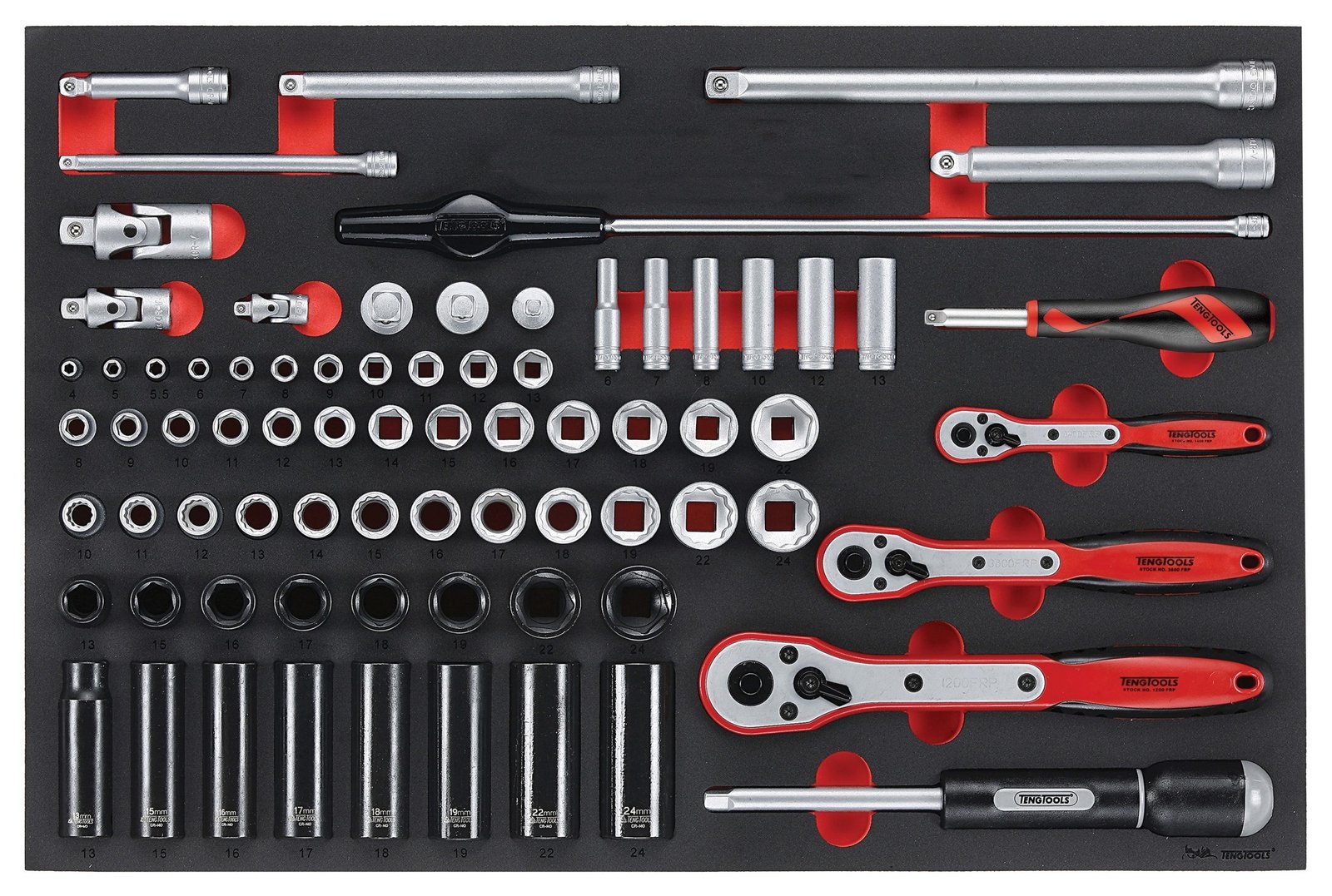 Teng Tools TTESK77 Zestaw narzędzi nasadowych 77el