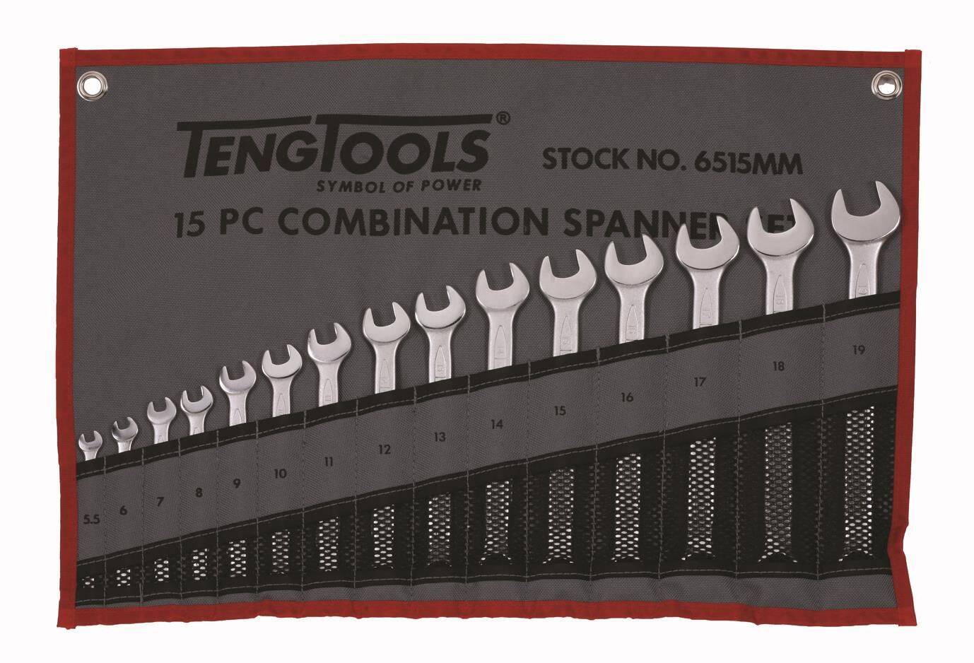 TengTools 151590304 Klucze płasko-oczkowe 5,5-19mm