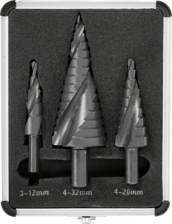 Verke V05052 Zestaw wierteł stopniowych 3 szt.