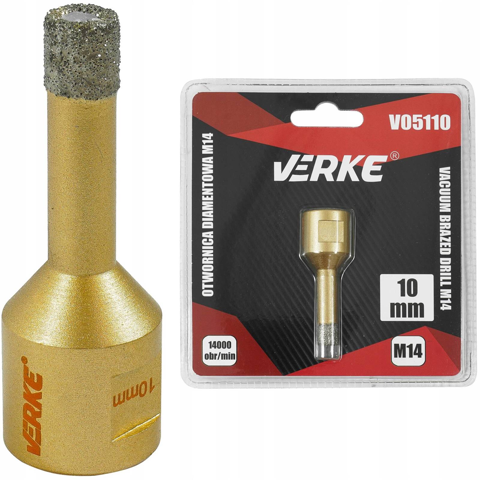 Verke V05110 Wiertło diamentowe otwornica 10mm