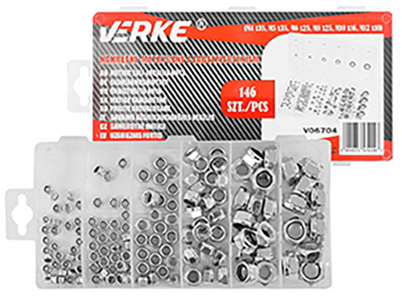 Verke V06704 Nakrętki z zabezpiecz. metryczne 146e