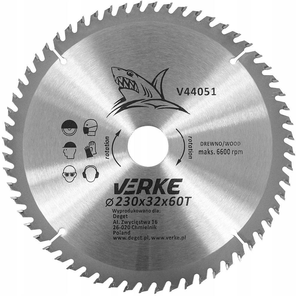 Verke V44051 Tarcza widiowa 230mm 60T 32mm