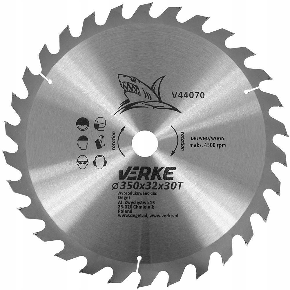 Verke V44070 Tarcza widiowa 350mm 30T 32mm