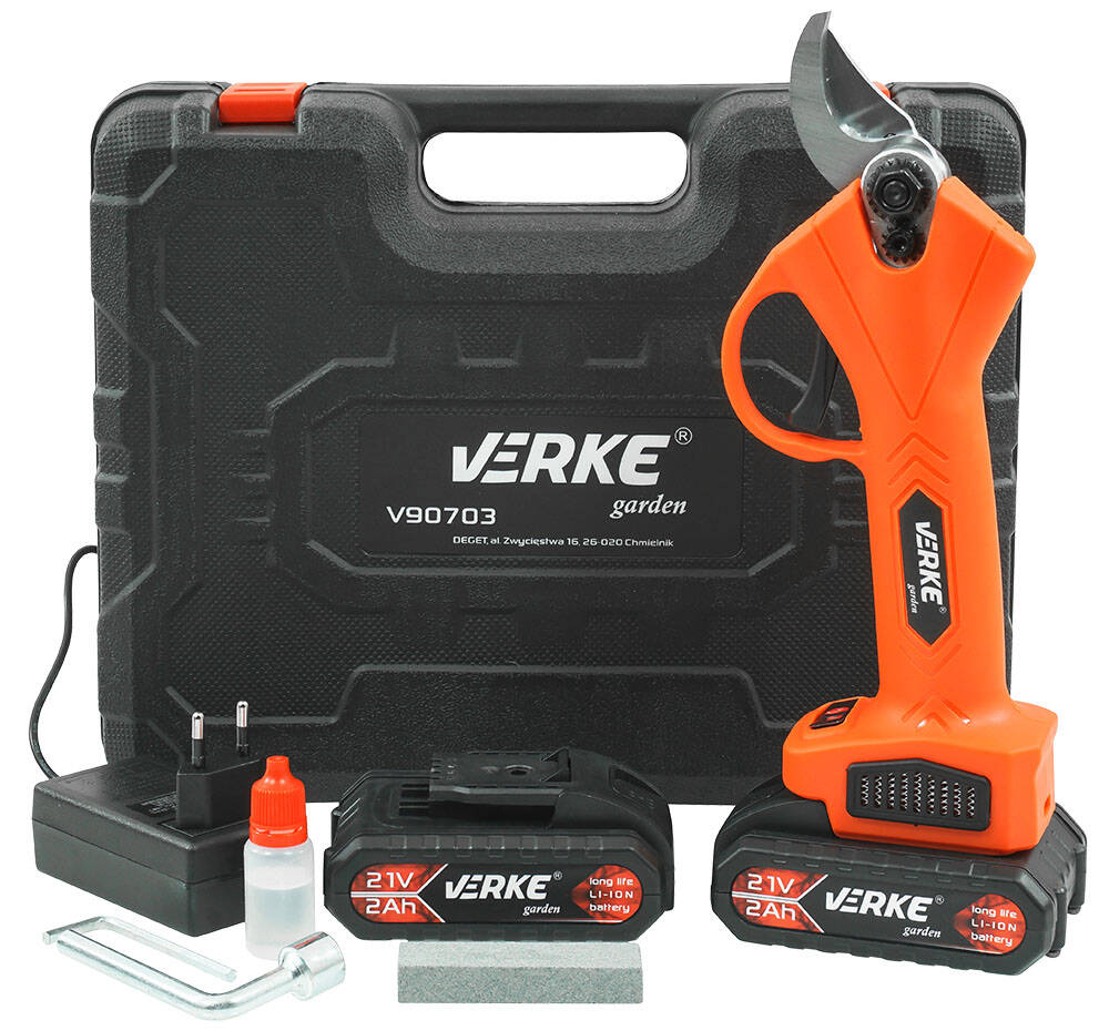 Verke V90703 Sekator akumulatorowy 21 V 2 x 2,0Ah