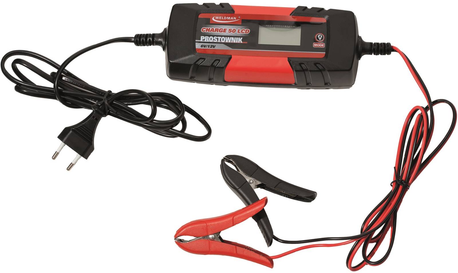 Weldman 104 501 Prostownik CHARGE 50 LCD 6/12V