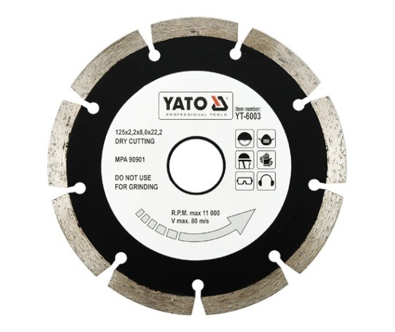 YATO YT-6003 TARCZA DIAMENTOWA, SEGMENTOWA 125 MM