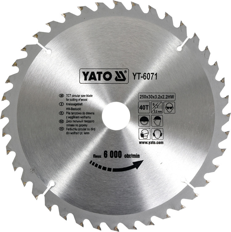 YATO YT-6071 PIŁA TARCZOWA 250X30MM Z 40