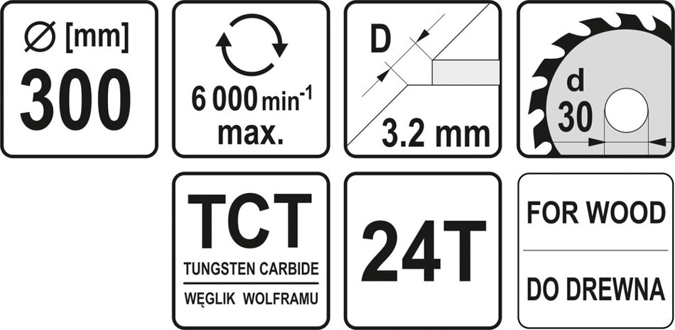 YATO YT-6075 PIŁA TARCZOWA 300X30MM Z 24