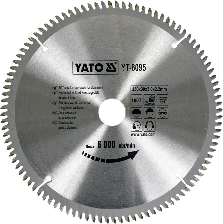 YATO YT-6095 PIŁA TARCZOWA DO ALUMIN 250X30MM Z100