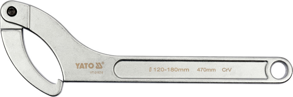 Yato YT-01674 Klucz hakowy z noskiem prz 120-180mm