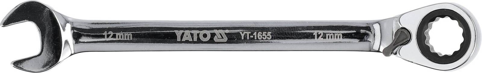 Yato  YT-1655 Klucz płasko-oczkowy z grzechotką 12