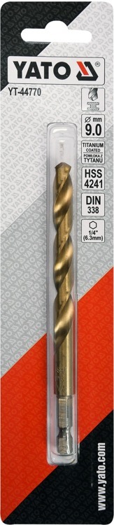 Yato YT-44770 Wiertło do metalu HSS-TIN 9,0mm HEX